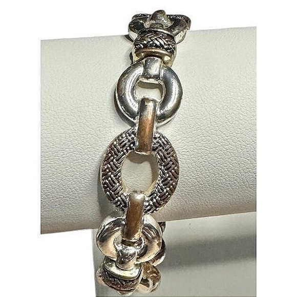 Handmade Beaded Charm Bracelets Set of 3 Silver Tone Fashion‎ Jewelry - Picture 5 of 6